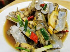 姜葱炒蛏子-红灯笼龙凤饭店(宁波老字号店)
