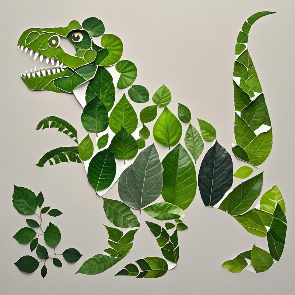 手把手教你制作『树叶画小恐龙』🦖