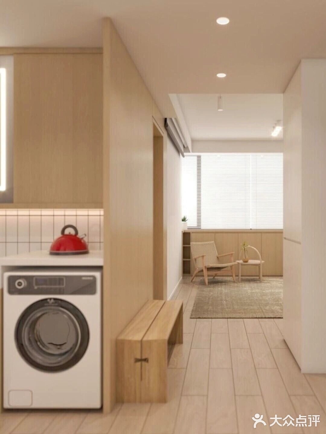 80㎡日系原木风🍂卡座设计拯救小户型餐厅