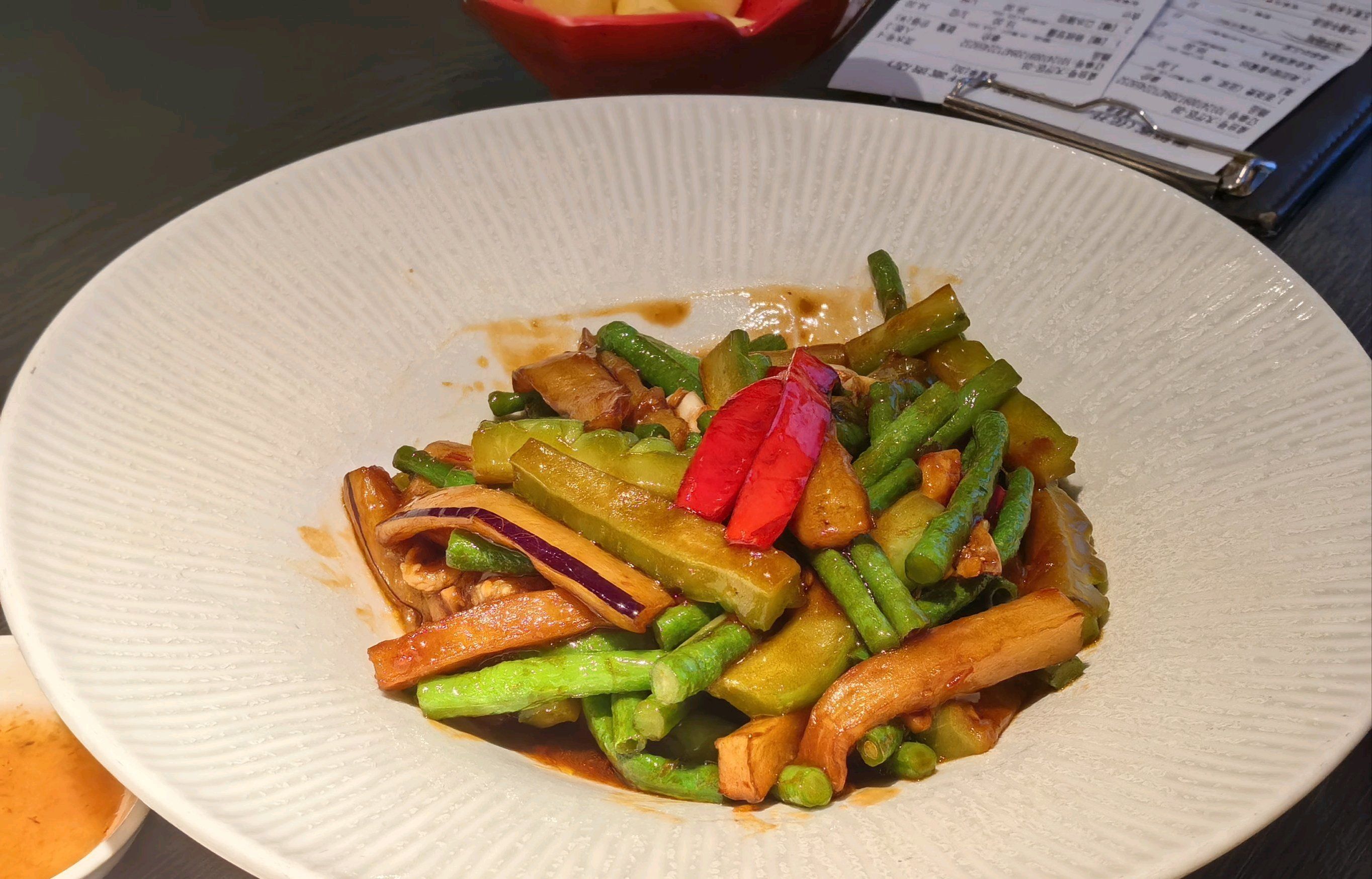 「粤玺客·臻品广东客家菜(鼓楼花开富贵店)」
客家炒三宝,豇豆加上