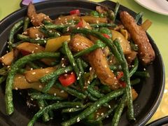茄子恋豆角-大眼锅贴水饺(河东店)