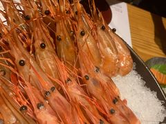 甜虾三色拼盘-花潮料理艺食馆(世欧广场店)