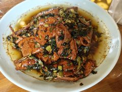 咸菜炒猪肝-双塔老饭店