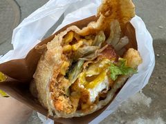 -小红车炸蛋葱油饼