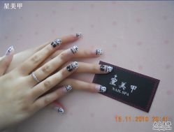 蕾丝白色-星美甲
