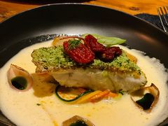 煎海鲈鱼配意大利节瓜面-AZUL by FUEL蓝色·法式酒馆(琶醍店)