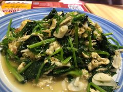 虾皮菠菜炒鸡蛋-宏状元现熬粥·京味菜(三里河店)