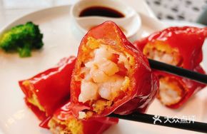 Cheese Shrimp Seafood Red Rice Noodle Roll