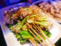 烤韭菜-西街夜油条·麻团包乌饭