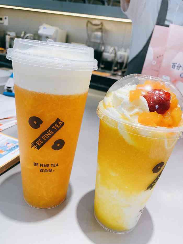 百分茶(湖州万达店)-"整个店的布置是我喜欢的清爽工业风,工作日.