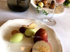 苹果酱，杏仁蛋糕，青苹果冰霜-Jean Georges