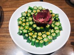 黑椒牛肉拼秋葵-将相和·海鲜蒸饺大连菜