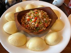 高原青稞炒牦牛肉粒-林芝工布庄园希尔顿酒店-猎味中餐厅