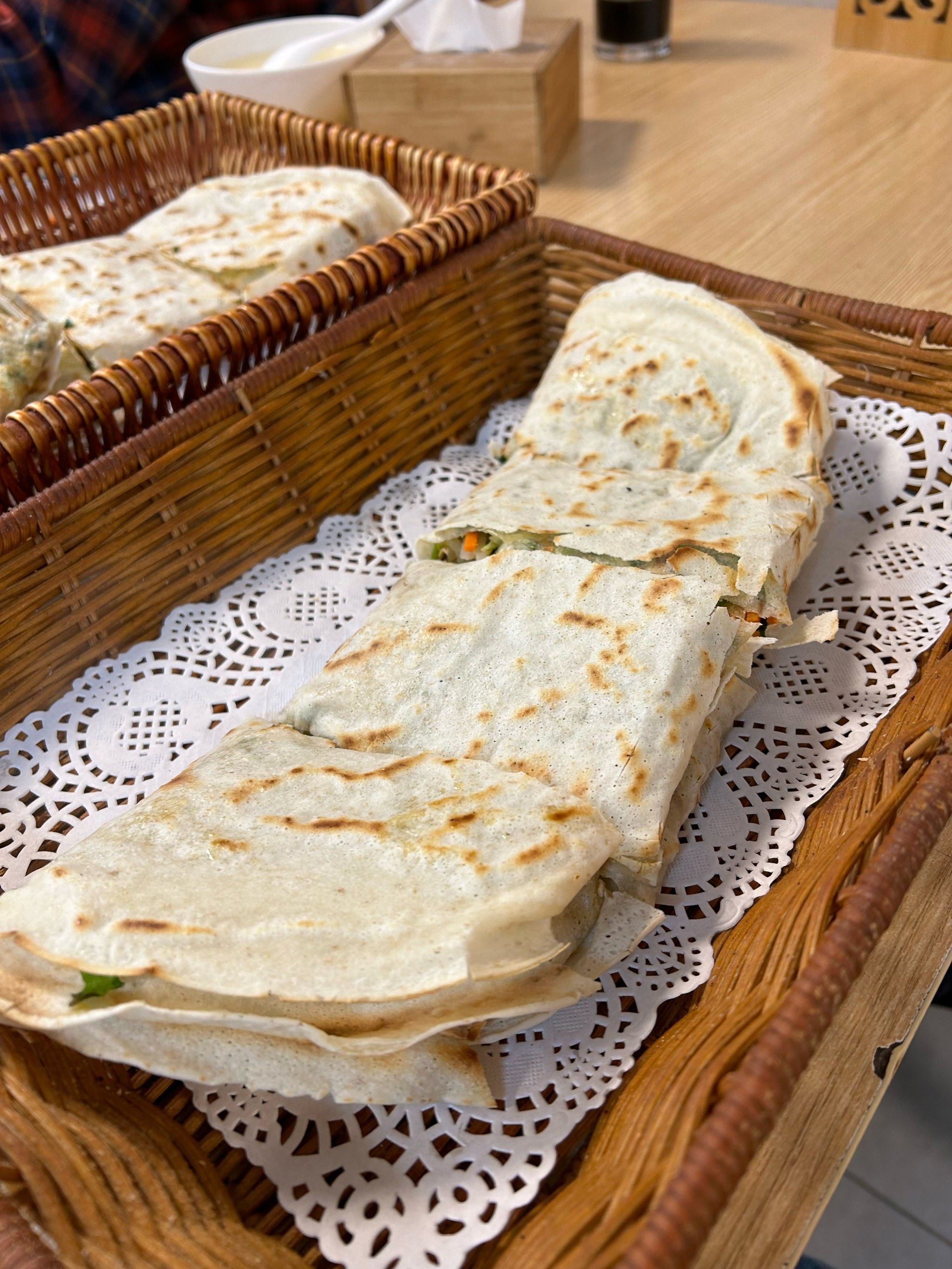 内陷炒鸡丰富的山东大煎饼