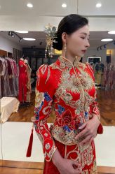 -懿沉香中式嫁衣礼服秀禾服龙凤褂马来褂旗袍总店