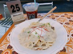 牛肝菌白汁玉子意面-CowCow其其·牛杂咖啡公司(六运店)