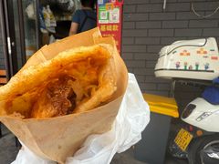 -小红车炸蛋葱油饼