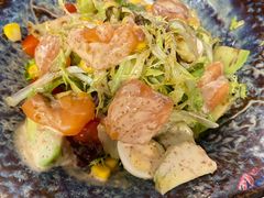 三文鱼牛油果沙拉-鸟串烧Yakitori