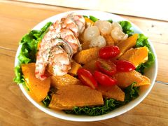 鲜橙老虎虾沙拉-Lets burger非常汉堡·环球风味(蓝色港湾店)