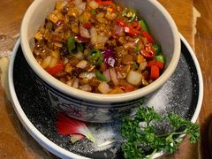 传统黑三剁配薄饼-雀舞云南菜(天津天河城购物中心店)