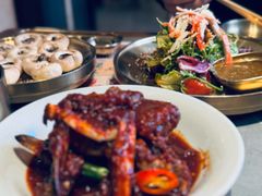 -草家酱蟹炭火烤肉店(珲春南路一店)