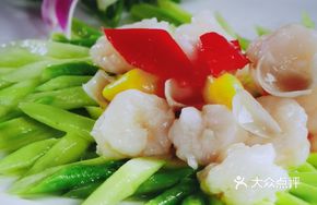 Asparagus Shrimp Stir-fried with Lily Bulb