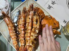 烤九节虾-蚝老板海鲜烧烤大排档(码头店)