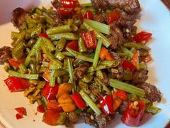 小炒牛肉-绿茶餐厅(蓝色港湾店)