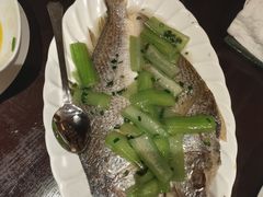 丝瓜爆腌大黄鱼-上海金陵紫金山大酒店·汇海餐厅