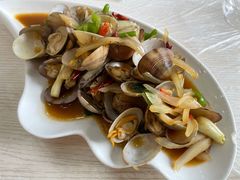 姜葱炒花甲-覃记海鲜美食餐厅