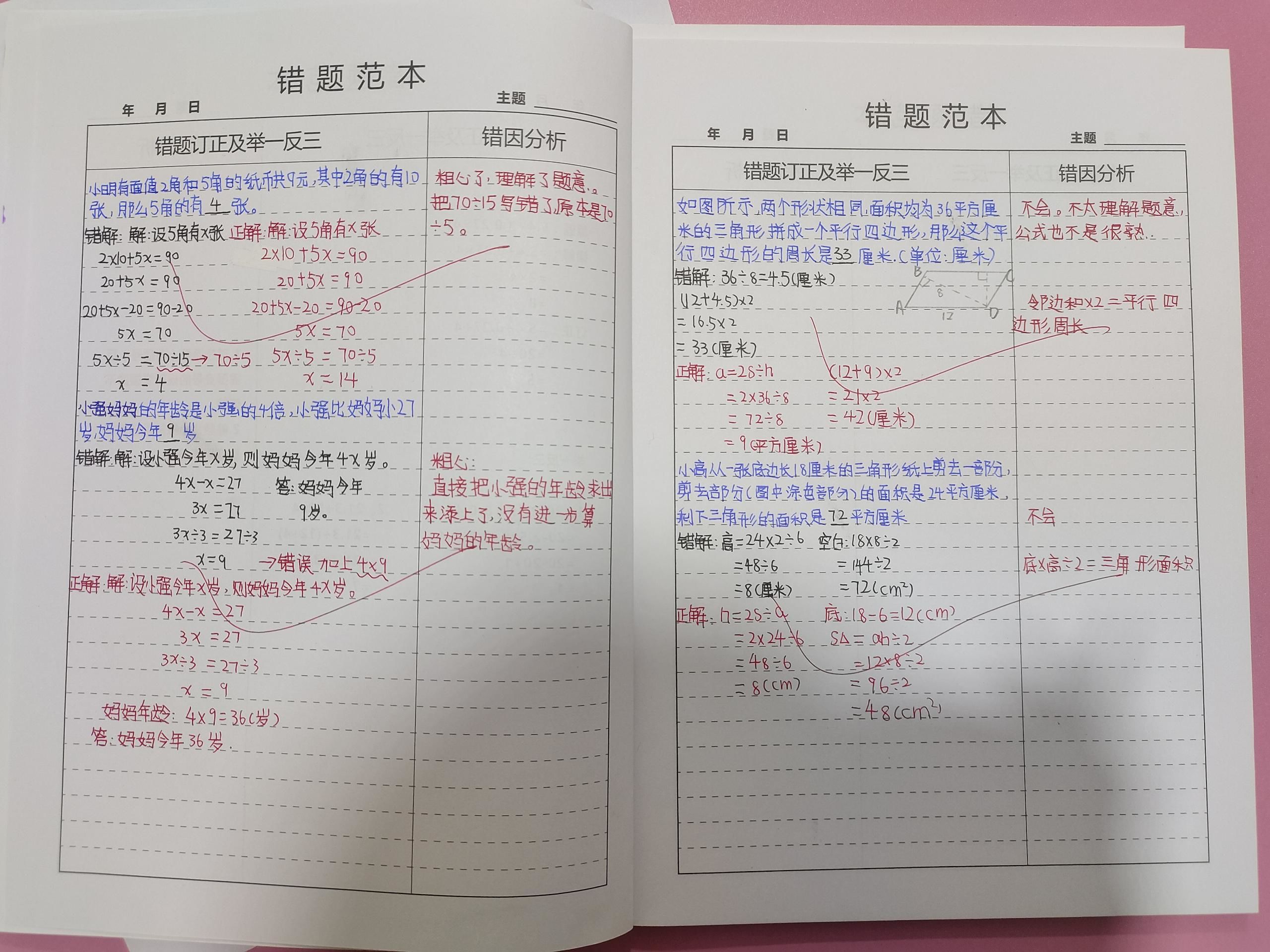 
高考全科错题本模板（综合版）
