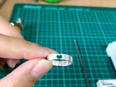 我的心形镂空戒指～-不作·手工银饰DIY(西红门店)