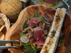 芝麻菜有机菠菜色拉配山羊奶酪-Restaurant Cuivre古铜法式餐厅
