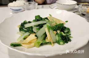 Fried Tofu Skin with Tender Greens