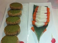 椰奶木瓜冻&nbsp;绿茶香芋饼-Vista黔城(新业广场店)