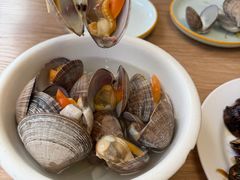 清水煮黄蚬子-日丰园海肠水饺·老字号大连海鲜(小平岛总店)