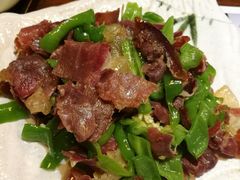 青椒炒火腿-宣威山野人家·云南菜·菌火锅(金碧店)
