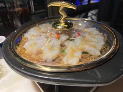 蒜蓉粉丝蒸开边虾-绿茶餐厅(乐峰广场店)