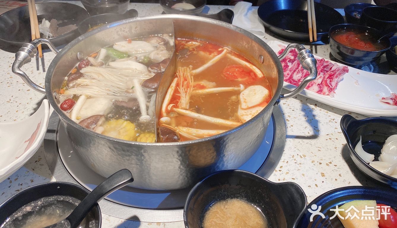 大连高新区万达广场[调皮]手选鲜牛肉火锅[糖果]打卡成功[胜利]