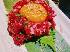 紫苏叶生拌牛肉-炼火烤肉店