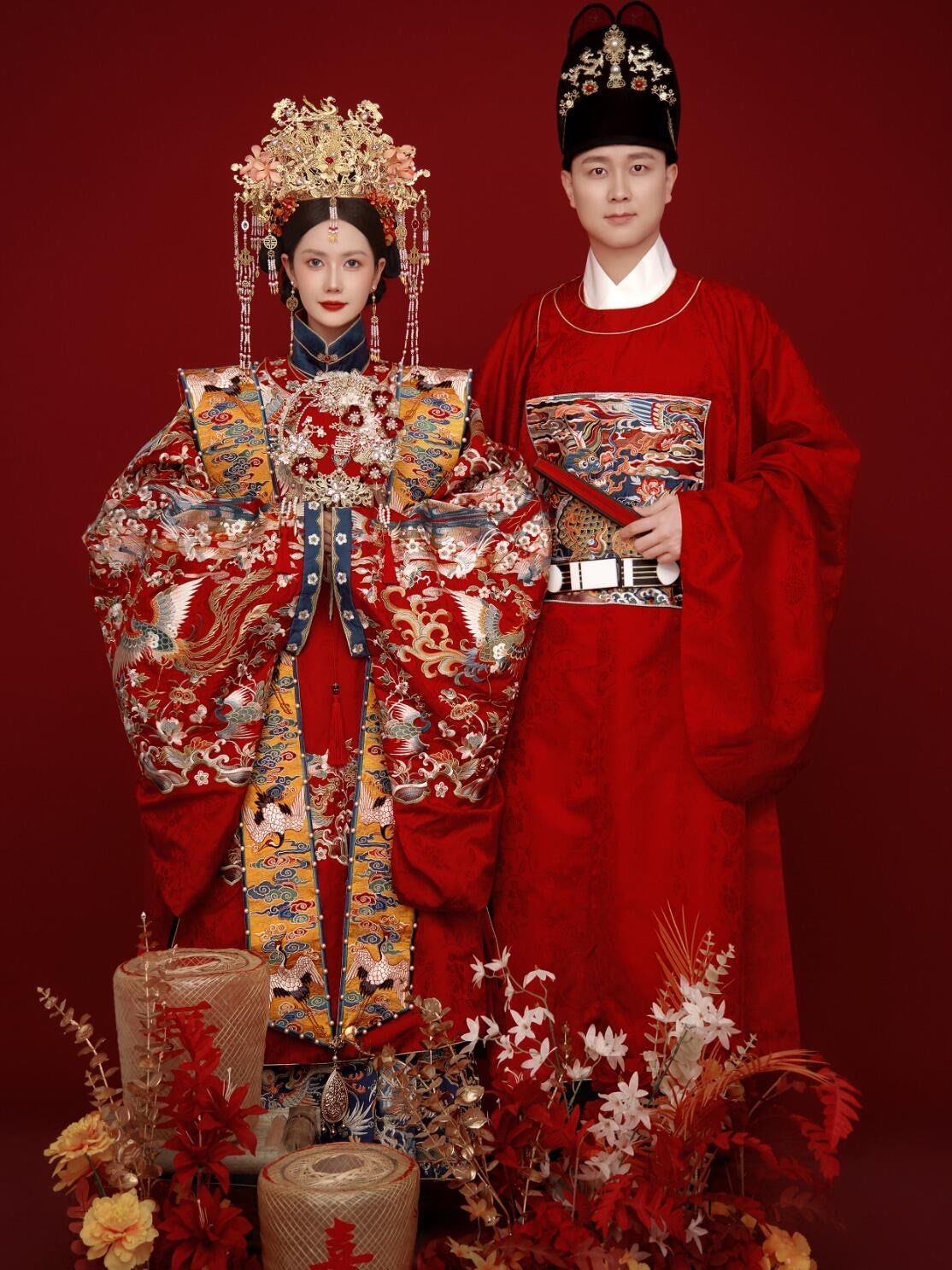 凤冠霞帔是我最大的诚意,明制汉服婚纱照