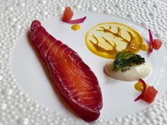 挪威烟熏三文鱼水晶黄瓜香槟奶油-福楼法餐厅FLO