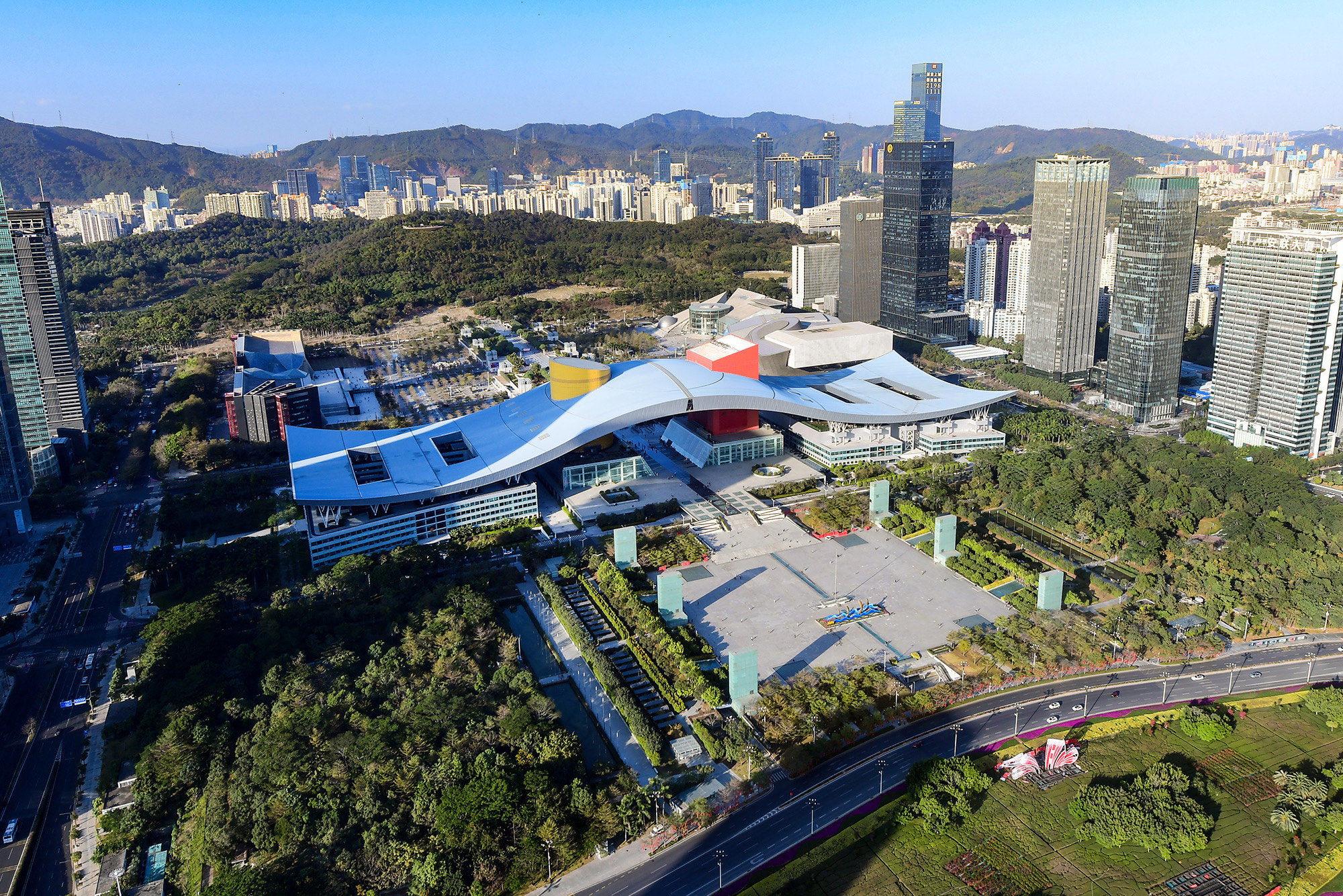 俯瞰深圳市民中心广场