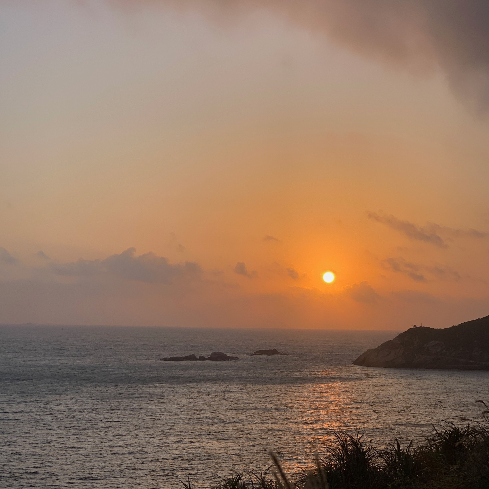 东福山岛日出图片