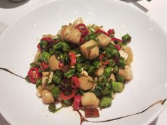 老虎菜拌鲜贝-必点海鲜·海肠捞饭大王(滨江道店)