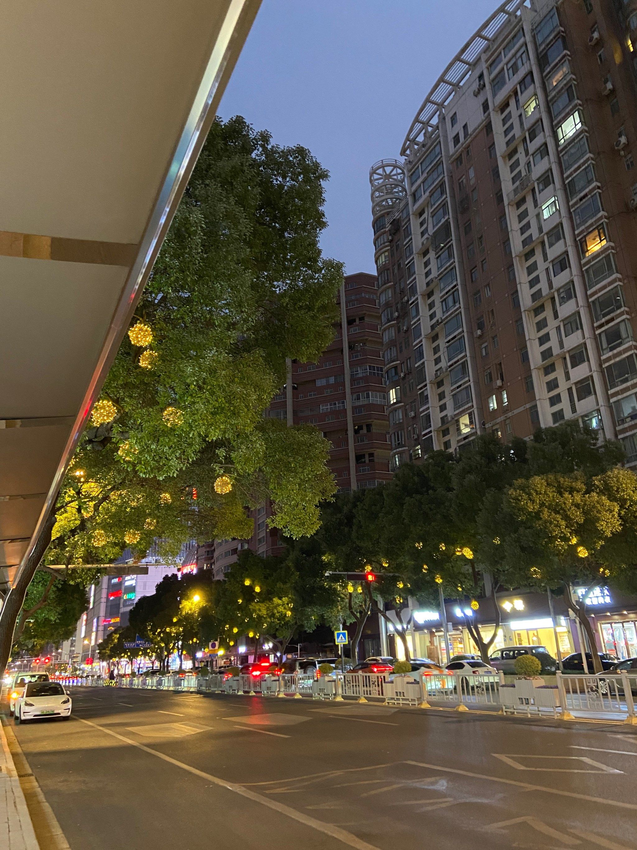 夜晚的繁华街头