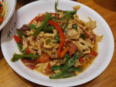 火腿炒农家豆腐皮-辣公子·千岛湖私房菜(滨江店)
