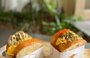 Crab Stick and Fish Roe Thick Omelette Toast