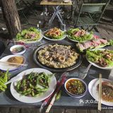 地桌煎肉铜火锅