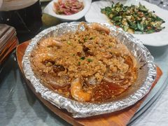 铁板蒜蓉焗大虾-不倒翁·徽天下名菜楼(马鞍山路店)